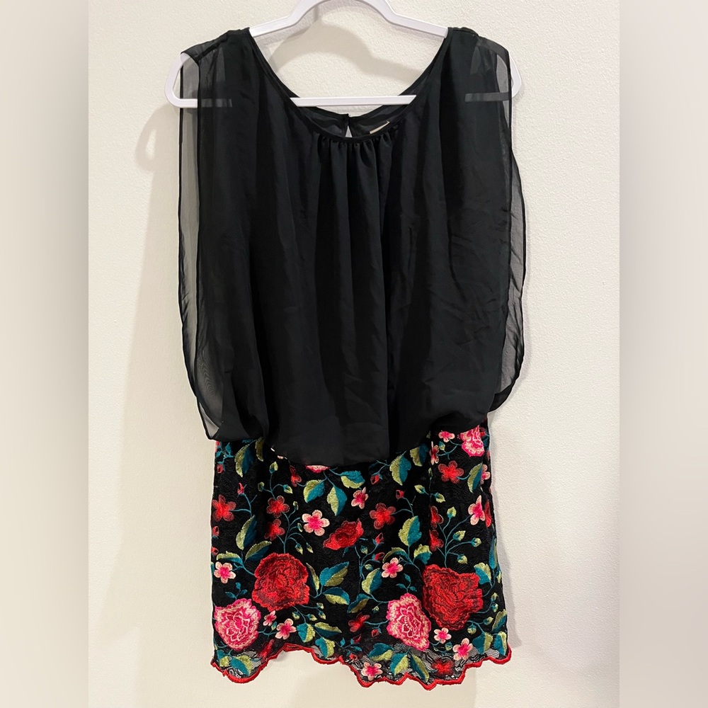 Aidan Mattox Blouson Floral Embroidered Dress - US Size 12 sku#31 - Picture 2 of 13